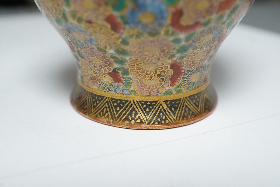 A Satsuma ‘millefleur’ miniature vase, by Kinkozan, early 20th century